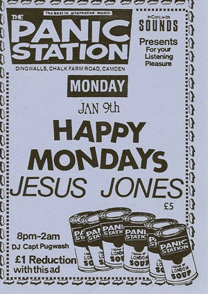 9th January 1989 Camden Dingwalls gig poster