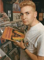 Ian in his record shop