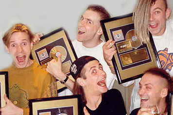 Photo: Jesus Jones with gold discs for Doubt