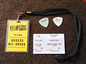 Jesus Jones, Cavern Exeter, pass, ticket and picks