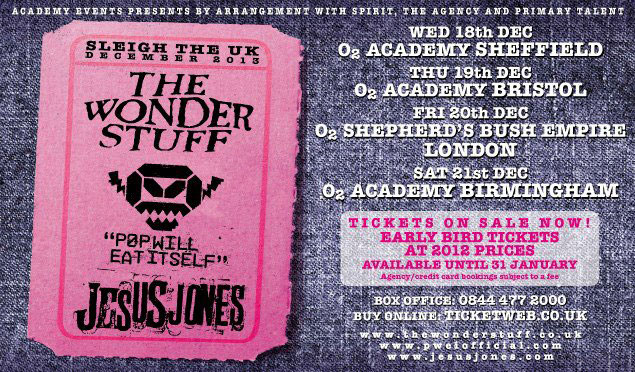 Jesus Jones December Tour flyer 2013