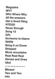 Bristol 22/11/2015 Setlist - Jesus Jones