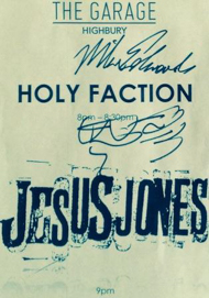 Jesus Jones - November 2015 UK tour poster