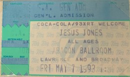 Jesus Jones gig ticket 07051993