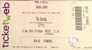 Jesus Jones - The Garage 12 November 2015