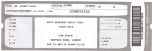 Ticket stub Jesus Jones 13/09/2014