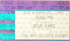 22nd April 1993 Roseland Ballroom New York, USA