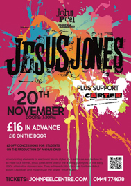 Jesus Jones John Peel Centre gig poster November 2016