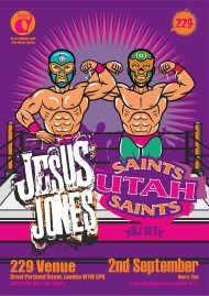Club Gig with Utah Saints Poster - Jesus Jones 2022