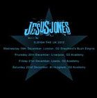 Jesus Jones Sleigh The UK Tour T-shirt 2012 Back
